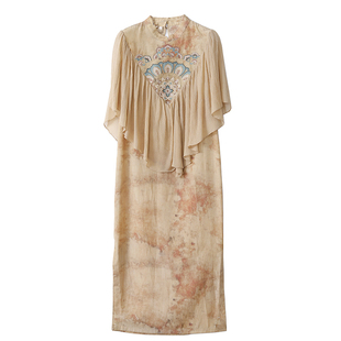 布符新款旗袍女新中式敦煌藻井重工刺绣改良轻款日常可穿