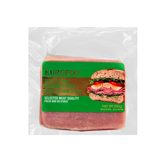 eurofoo精选后腿方火腿片500g美式风味猪肉火腿片三明治披萨家用