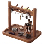 玄关置物架入户钥匙收纳摆件实木挂架桌上托盘装饰眼镜手表摆放架