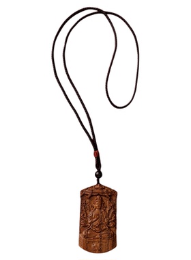 【杭州灵隐官方】沉香木吊坠挂件