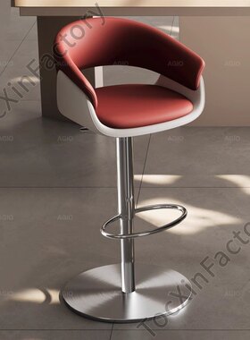 批发LCP2不锈钢吧台椅现代简约家用靠背高脚凳酒吧椅前台收银岛台
