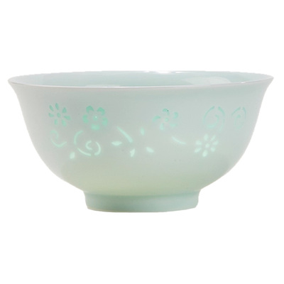 景德镇影青瓷玲珑瓷餐具饭碗盘子