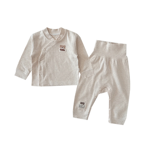 婴儿衣服春秋冬纯棉新生婴幼儿睡衣高腰护肚宝宝秋衣秋裤分体套装