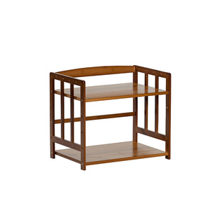 办公用品桌面置物架收纳架打印机复印机架子实木桌上简易多层楠竹