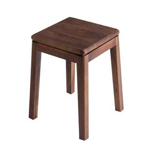 北美黑胡桃木家用餐桌凳子可叠放客厅实木整装方凳简约现代高板凳