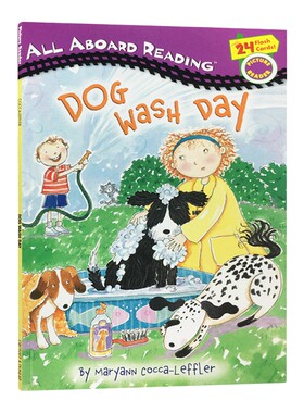 英文原版绘本 All Aboard Reading Dog Wash Day 洗狗日 汪培珽一阶 英文版 进口英语原版书籍儿童外文书