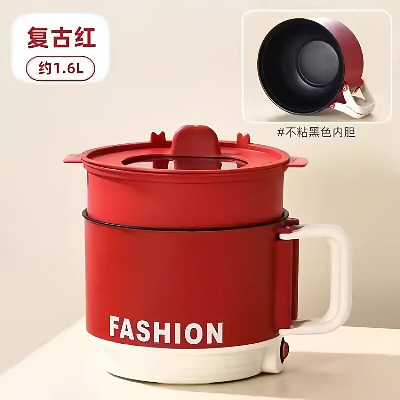 宿舍煮锅户外露营泡面锅旅行便携饭煲多功能小火锅折叠手柄蒸煮锅