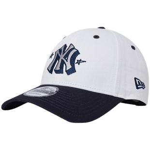 New Era纽亦华2025秋季新款MLB涂鸦LOGO棒球帽子硬顶弯檐拼色940