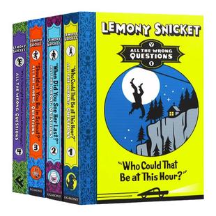 墨渍镇谜团4册 英文原版小说 All The Wrong Questions 波特莱尔大冒险同作者雷蒙斯尼奇侦探推理系列Lemony Snicket章节桥梁书