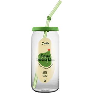 GOING HOME带盖吸管水杯大容量女生可乐易拉罐耐高温玻璃杯子