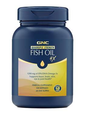 GNC4倍鱼油120粒浓缩铂金120粒
