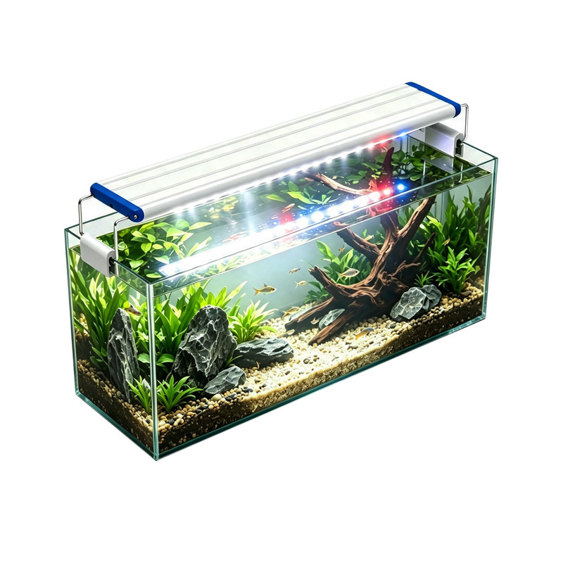 水族鱼缸照明架灯全光谱可变色LED节能灯水草造景爆藻彩灯
