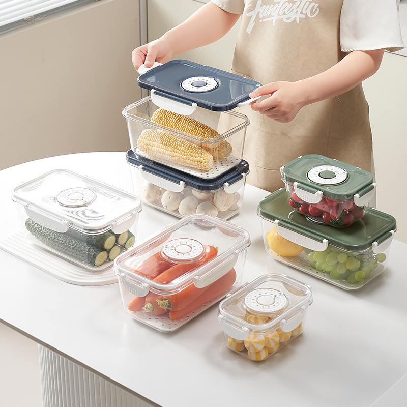 多功能计时冰箱保鲜盒大容量食品级储存盒收纳盒冰箱水果密封蔬菜