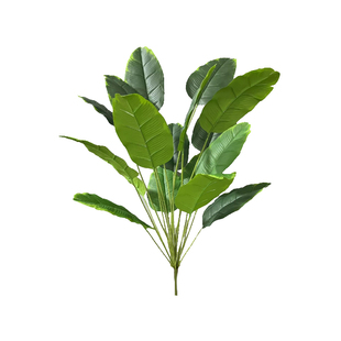 仿真植物旅人蕉美人蕉过胶丝印18头芭蕉叶装饰假花天堂鸟叶子龟背