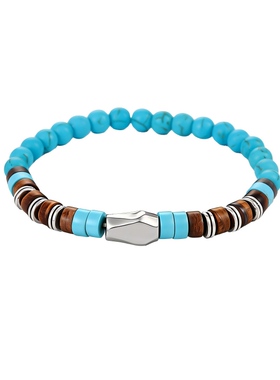 潮邦蓝纹男士复古工装风手链