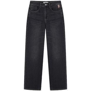 TEENIEWEENIE bearnova秋冬复古水洗牛仔裤个性休闲直筒裤烟管裤