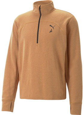 Puma/彪马正品冬季新款男子半开衫立领运动长袖T恤522568-74