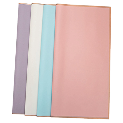 金边雾面纸花束包装纸果冻膜鲜花