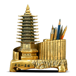 九层文昌塔笔筒摆件办公室桌面书房实用高端装饰品文昌宝塔旗舰店