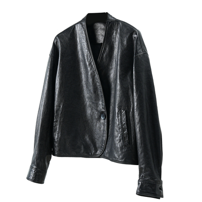 高级感2026超火真皮皮衣外套女