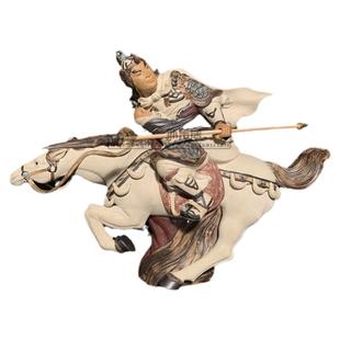石湾公仔陶瓷五虎将赵子龙摆件客厅玄关办公桌装饰品三国演义赵云