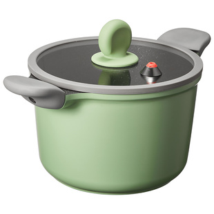 炊大皇麦饭石色汤锅不粘锅家用双耳煲汤锅加深炖锅电磁炉燃气通用