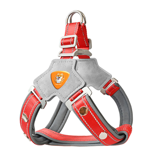 狗狗牵引绳背心式宠物胸背带遛狗绳中小型柴犬柯基比熊泰迪狗链子