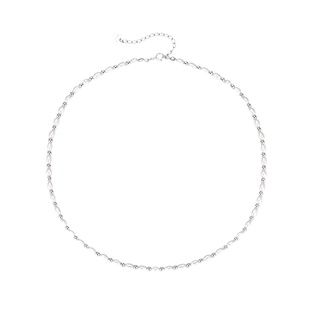 极光以南简约珍珠项链小米珠锁骨链叠带高级感首饰纯银圆珠颈链女