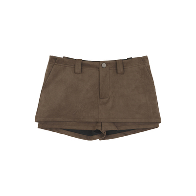 美拉德咖色a字半身裙女秋冬2025