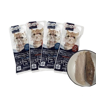 溜达猫鸡胸肉猫咪零食蒸鲜原味鸡小胸30g鲣鱼条增肥营养湿粮包