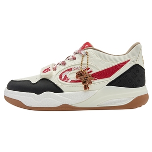 乔丹传奇2.0新年红色男款运动板鞋本命年马年潮流皮面中帮休闲鞋