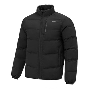 李宁短款短羽绒服男士新款防泼水男款抗静电冬季加绒百搭运动服