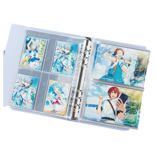 a5明信片收纳册6寸活页外壳四宫格卡册内页5寸一宫格小卡片卡套镭射票根色纸明星周边拍立得相片收藏本大容量