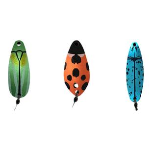 路标钾虫亮片路亚饵勺型菱形水蛭型溪流单钩金属微物马口白条假饵