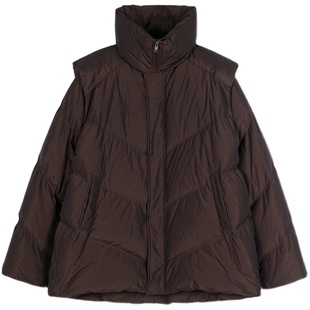 MRS Studios 保暖大被子90白鹅绒立领夹克马甲/羽绒服可拆卸袖