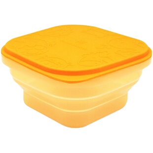 marcus硅胶折叠碗宝宝外出吃饭婴儿便携辅食碗儿童餐具出门携带碗