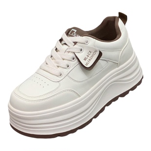 厚底增高真皮小白鞋女2025年冬季轻便板鞋百搭显瘦运动休闲女鞋子