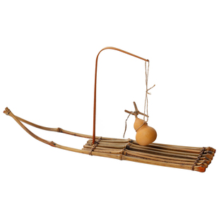 天然葫芦摆件手工竹排招财桌面装饰竹编禅意中式茶道托盘家居玄关