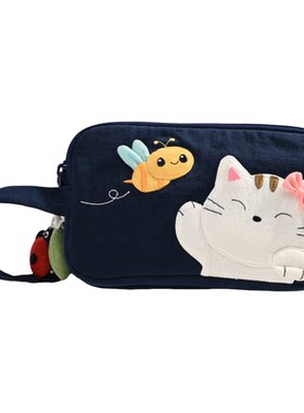kine猫可爱森林猫手机包随身包女