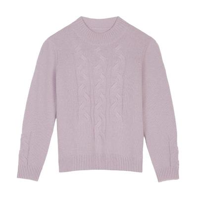 鹿王100%纯山羊绒衫女士半高领