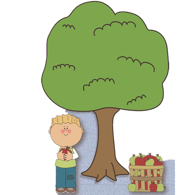 CVC形象逼真小学幼儿苹果树