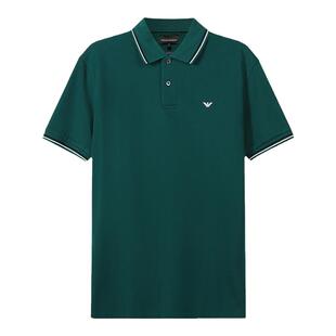 【甄品精选】EA阿玛尼 男士LOGO胶印短袖POLO衫 8N1FB3 1JPTZ