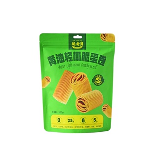 脆老舅黄油轻椰脆蛋卷一口酥鸡蛋卷200g袋装休闲解馋网红小吃零食
