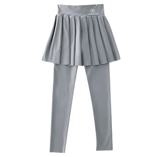 高尔夫童装裤子女童连体裤裙假两件秋冬外穿弹力速干打底长裤裙