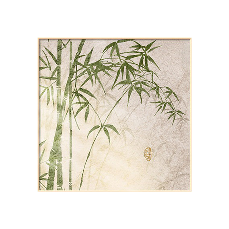 竹报平安饭厅装饰画现代简约