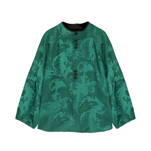 萧娘【清风渡】重缎香云纱外套新中式桑蚕丝国风长袖外搭秋冬5674