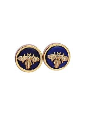 贝壳青金石孔雀石蜜蜂耳钉耳饰项链锁骨链质感高级感百搭款欧美风