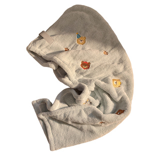 可爱小熊加厚干发帽女超强吸水速干包头发毛巾浴帽子学生2026新款