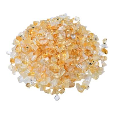 宝石摆件黄水晶招财保真