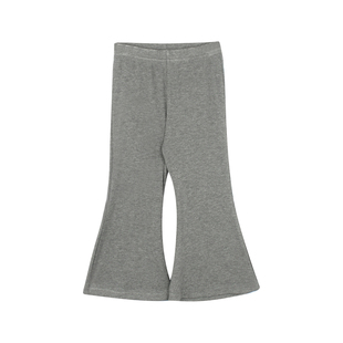 大耳象女童纯色喇叭裤2026春季新款宝儿高弹休闲百搭气质长裤子